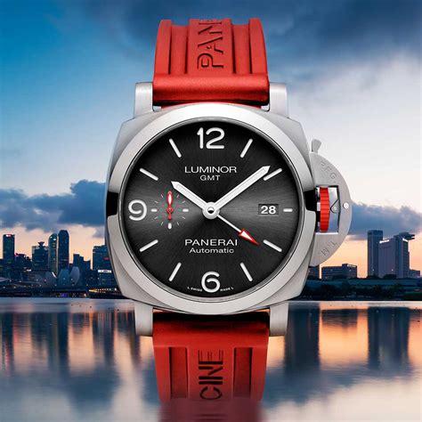 panerai red strap wrist|rubber straps for Panerai watch.